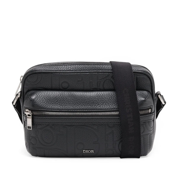 Dior Gravity Rider Zipped Messenger Bag Black