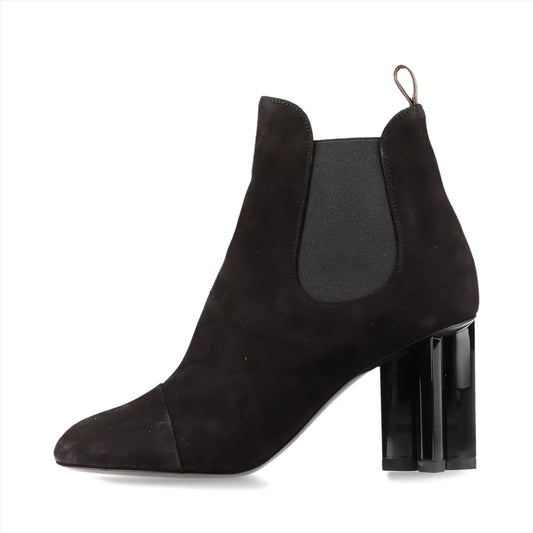 Louis Vuitton Monogram Suede Short Boots Black — product photo 1