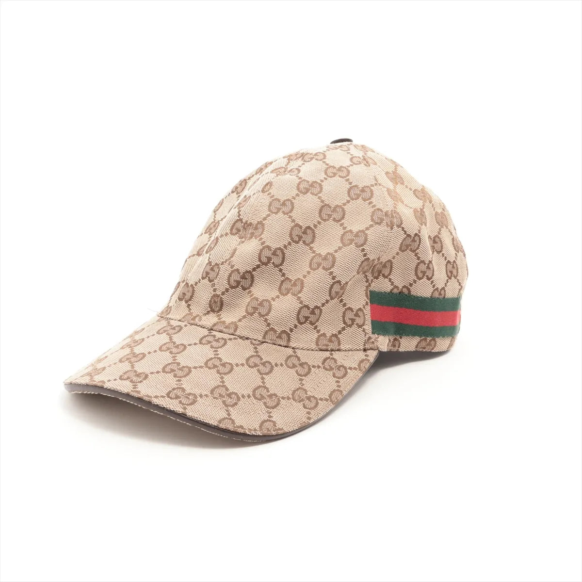 Gucci GG Logo Web Canvas Hat Beige