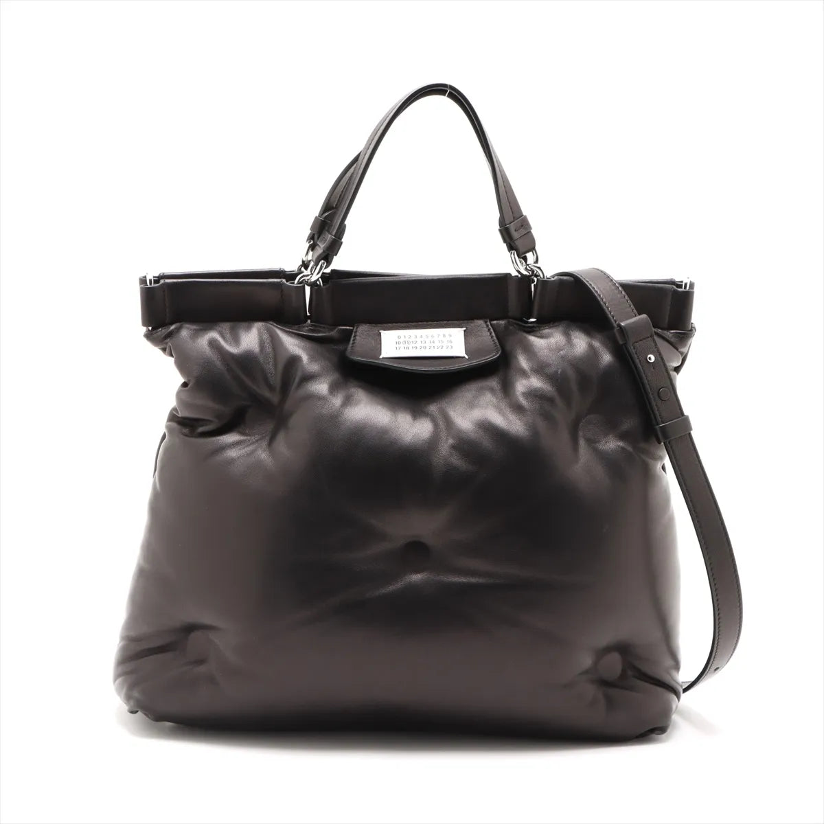 Maison Margiela Glam Slam Leather Two-Way Shoulder Bag Black