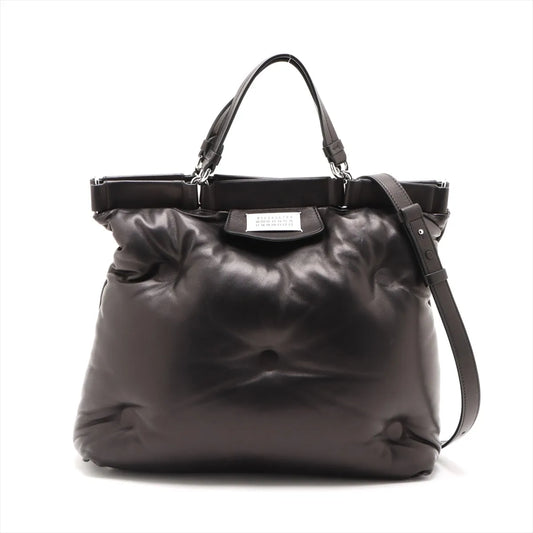 Maison Margiela Glam Slam Leather Two-Way Shoulder Bag Black