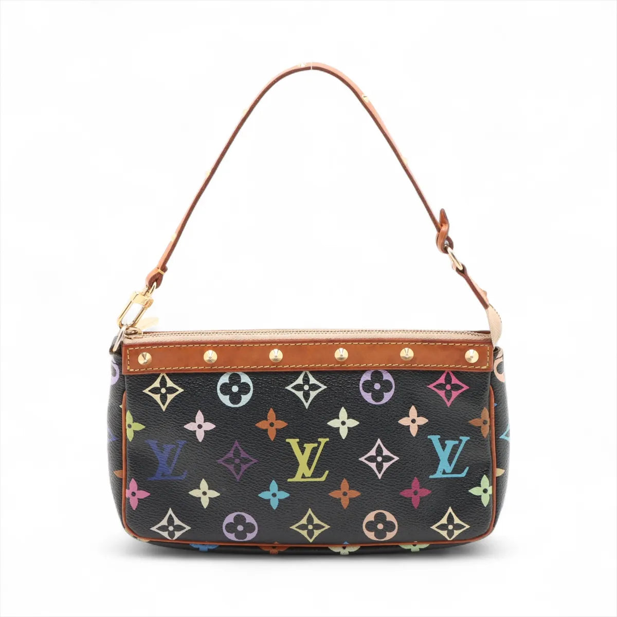 Louis Vuitton Monogram Multicolor Pochette Accessories Black