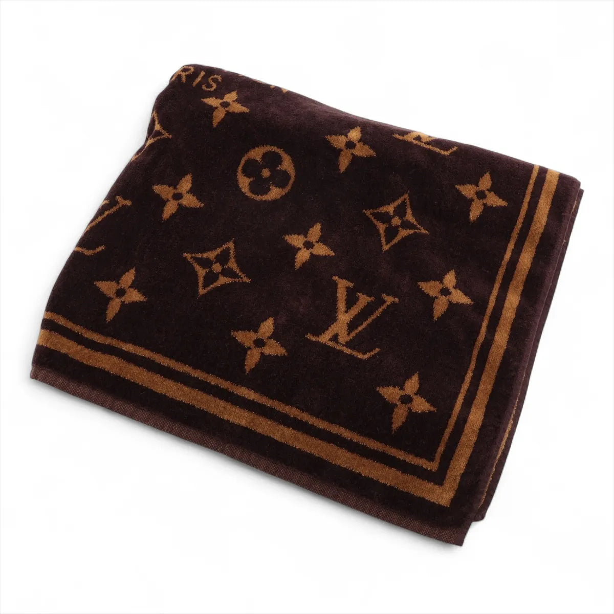 Louis Vuitton Monogram Classic Cotton Beach Towel Brown