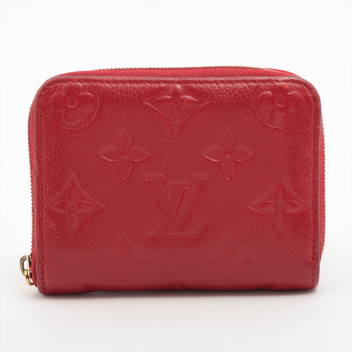 Louis Vuitton Monogram Empreinte Zippy Coin Purse Red