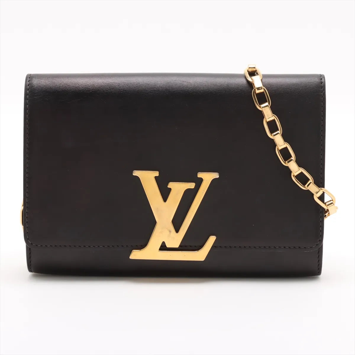 Louis Vuitton LV Logo Pochette Louise MM Black