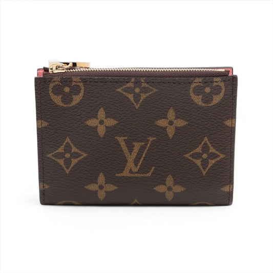 Louis Vuitton Monogram Lisa Compact Wallet Brown x Pink