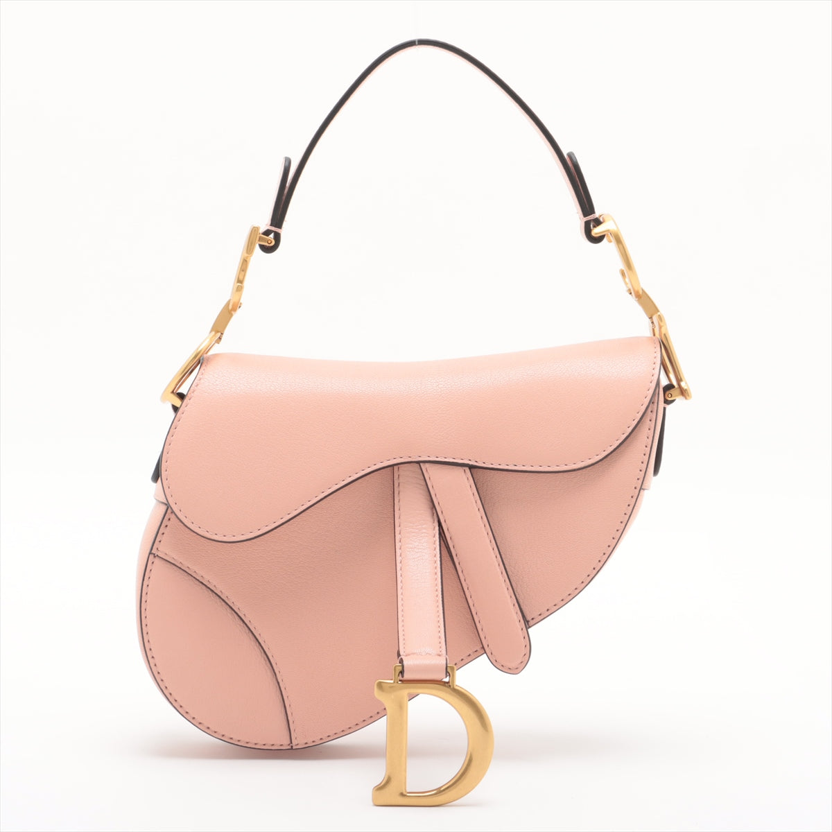 Christian Dior Leather Saddle Bag Salmon Pink