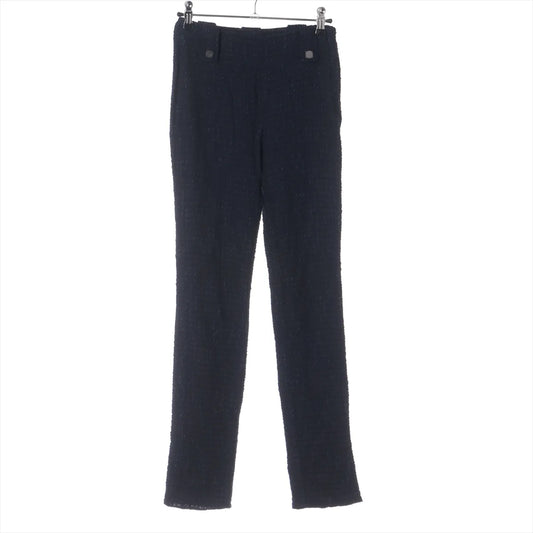 Chanel Cotton Wool Pants Navy Blue