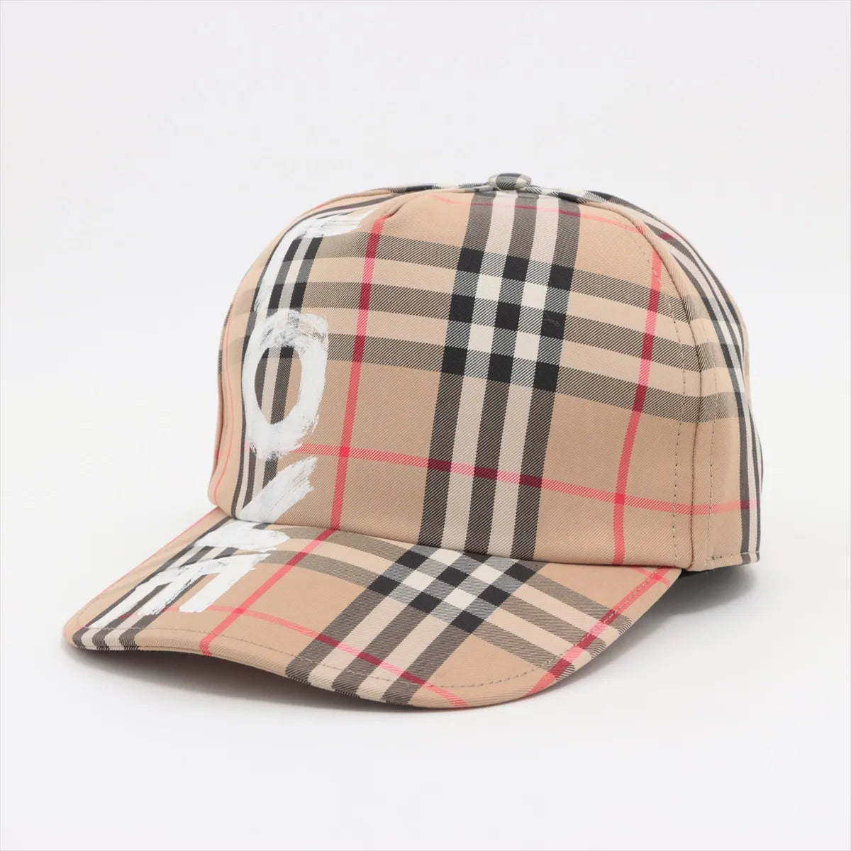 Best Burberry Nova Check Love Print Cotton Cap Beige