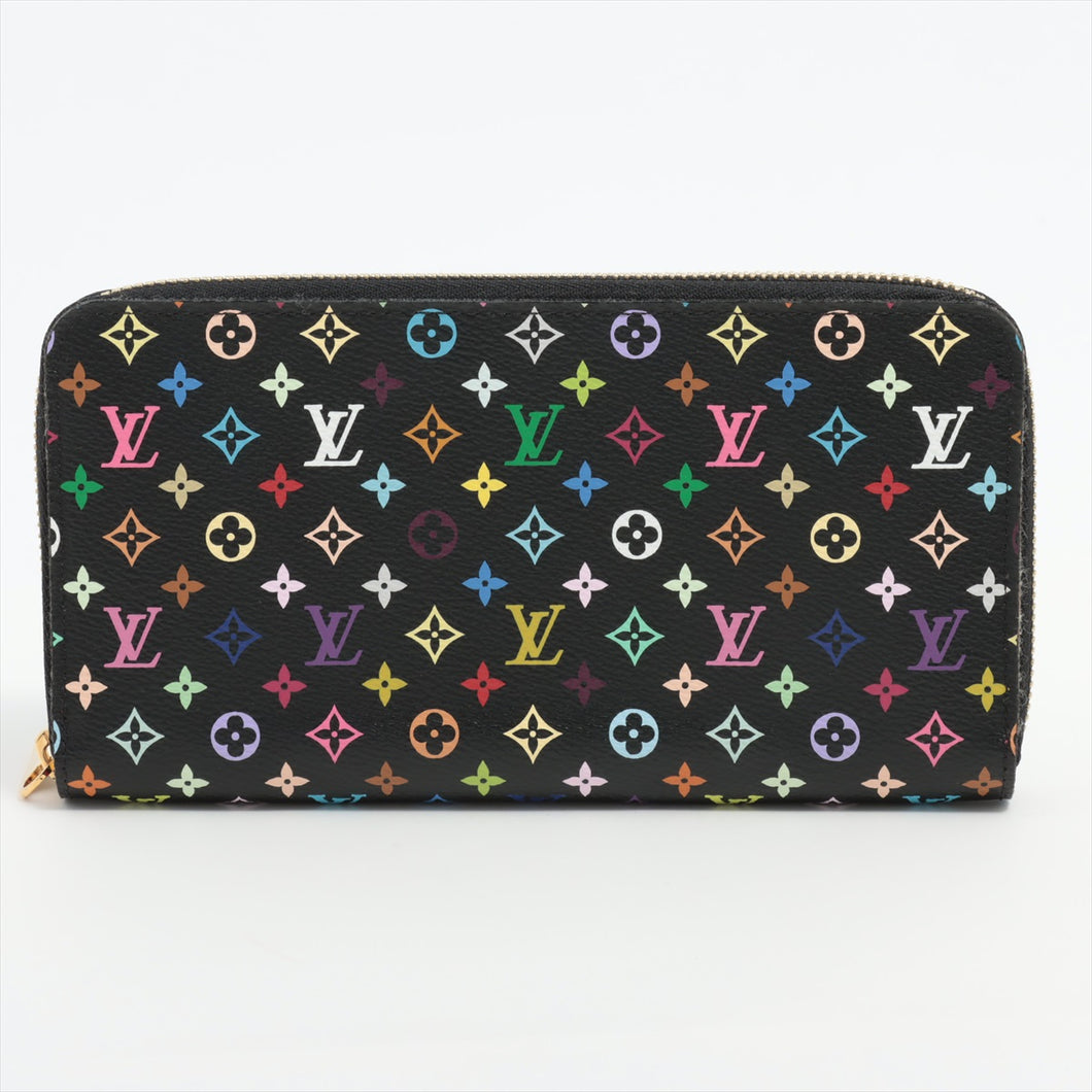 Louis Vuitton Black Multicolor Zippy Wallet