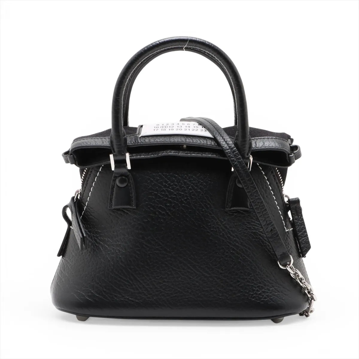 Maison Margiela 5AC Leather x Canvas Two-Way Shoulder Bag Black