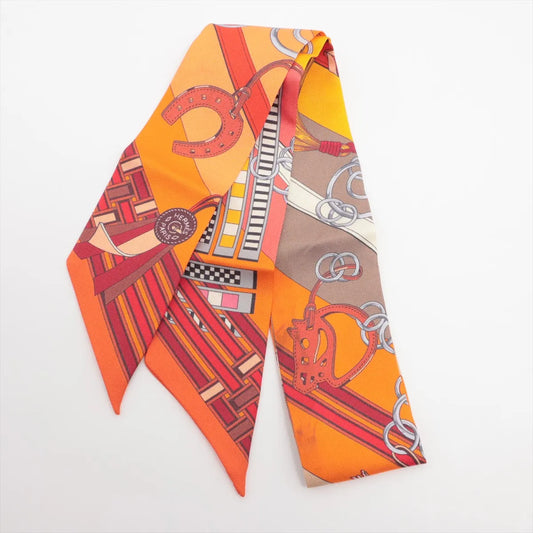 Hermes Twilly Brides et Gris Silk Orange
