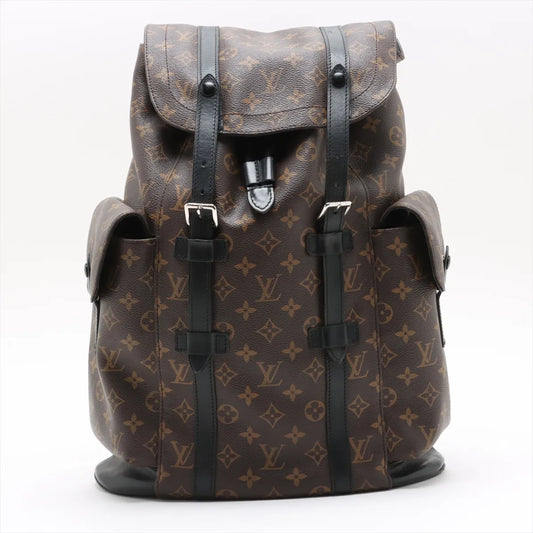 Louis Vuitton Monogram Macassar Christopher MM Brown x Black