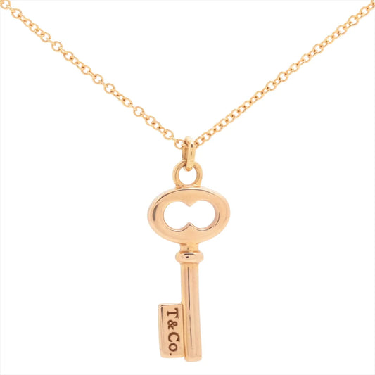 Tiffany & Co. Mini Key Pendant Necklace Pink Gold — product photo 1