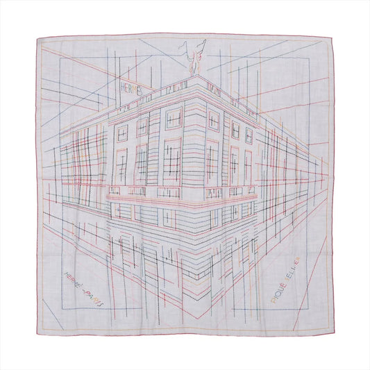 Hermès Carré Géant Pique Sellier Scarf Gray