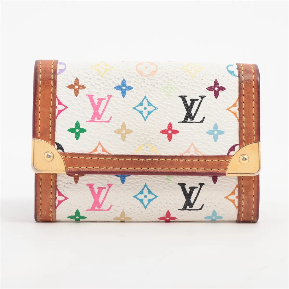 Louis Vuitton Monogram Multicolor Coin Purse White