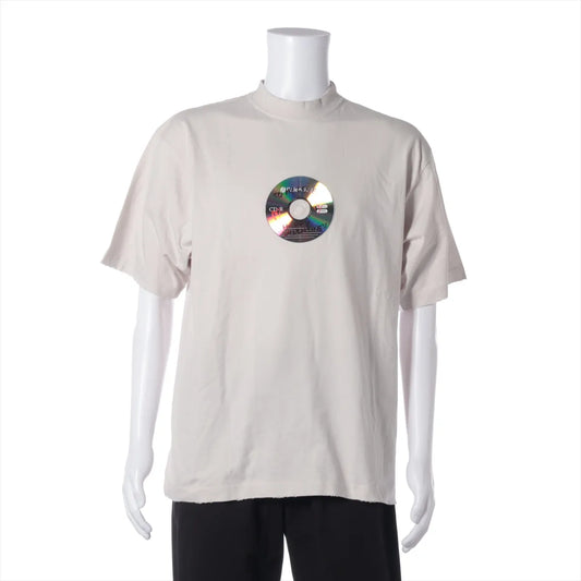 Balenciaga Disc Cotton T-shirt Beige — product photo 1
