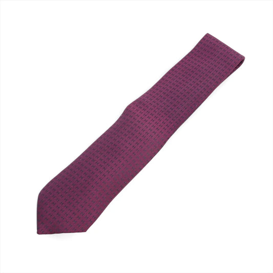 Hermès H Silk Necktie Purple
