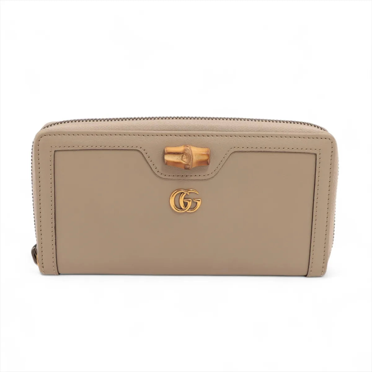 Gucci Diana Bamboo Zippy Wallet Ivory