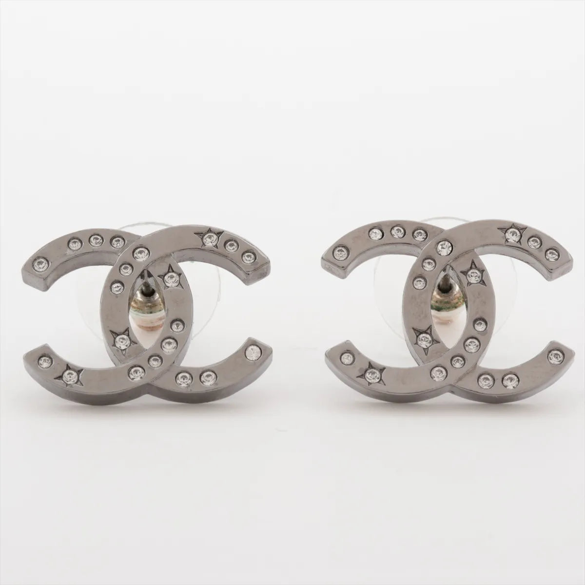 Chanel CC Logo Rhinestone Earring