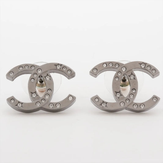 Chanel CC Logo Rhinestone Earring