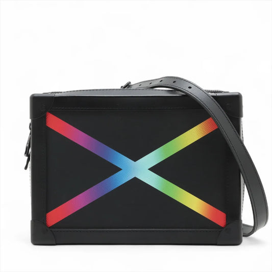 Louis Vuitton Rainbow Taiga Soft Trunk Shoulder Bag Black