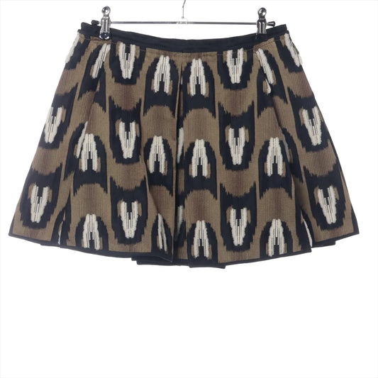 Louis Vuitton Multicolor Printed Skirt Brown