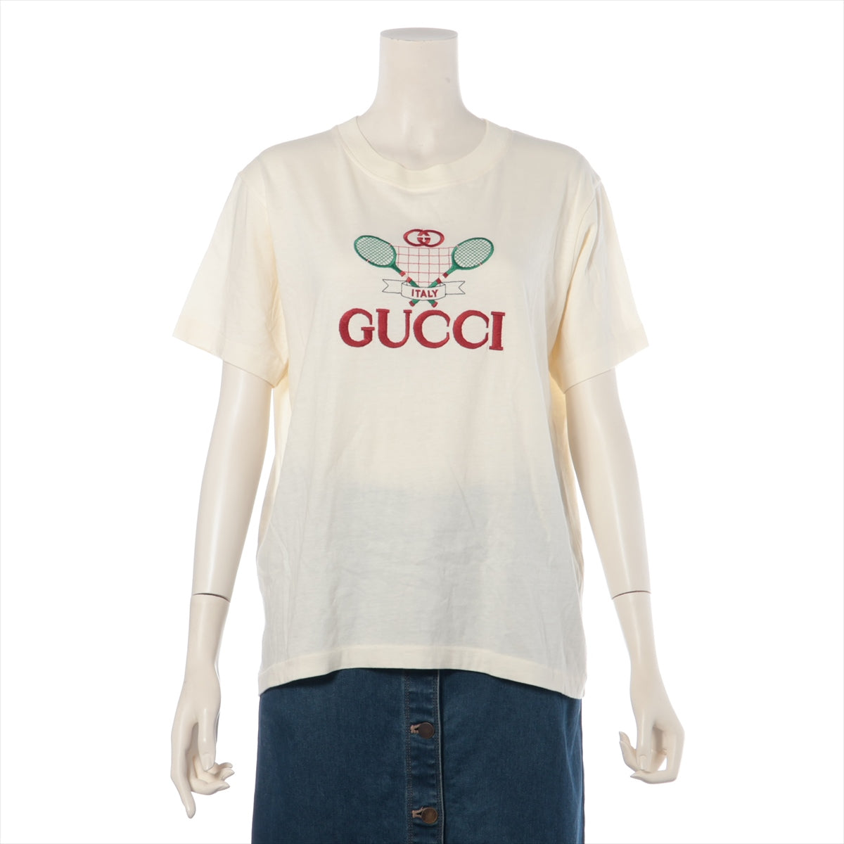 Gucci Italy Tennis T-shirt Ivory