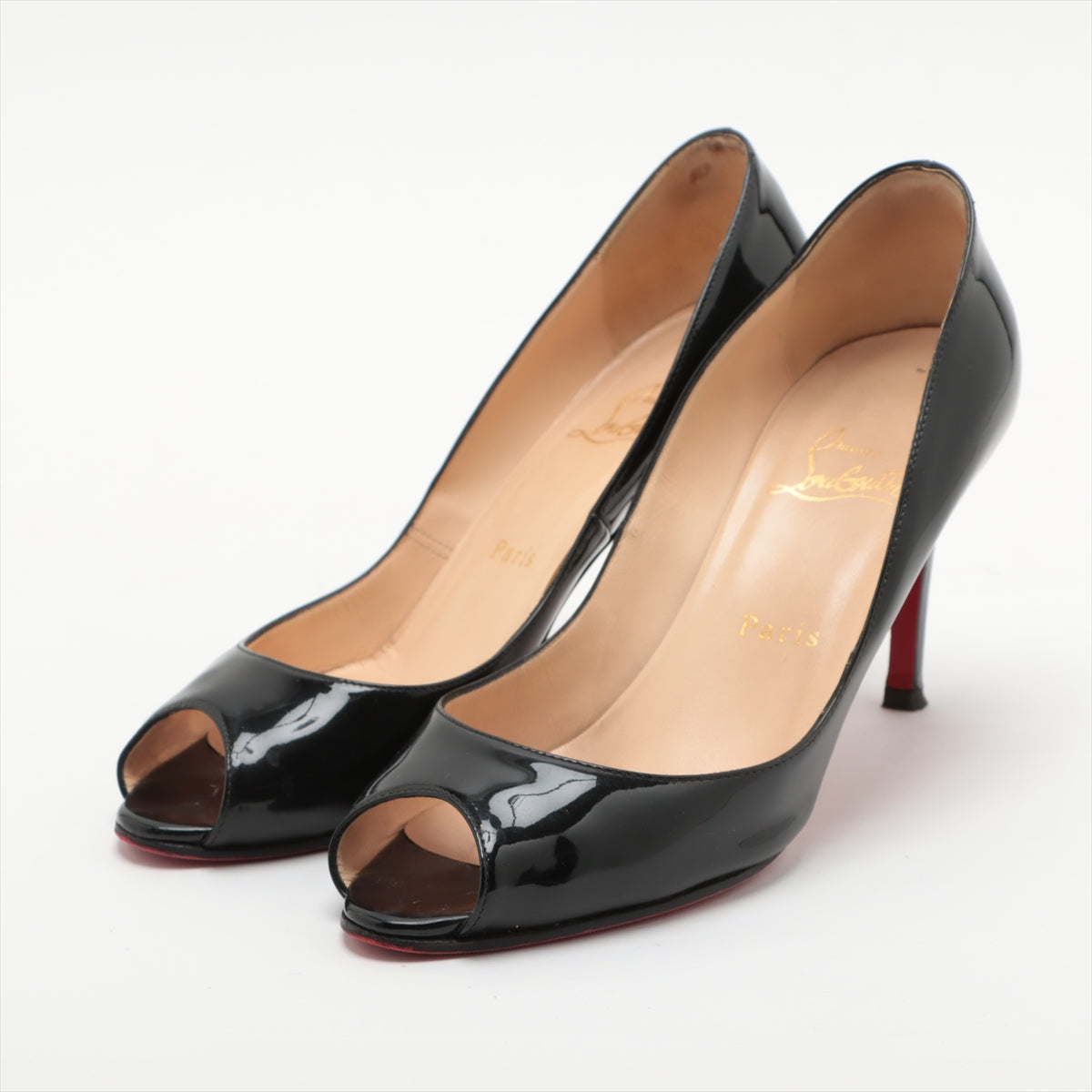 #1 Christian Louboutin Patent Leather Open-toe Pump