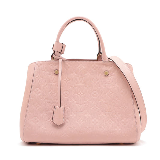 Louis Vuitton Monogram Empreinte Montaigne MM Rose Ballerine