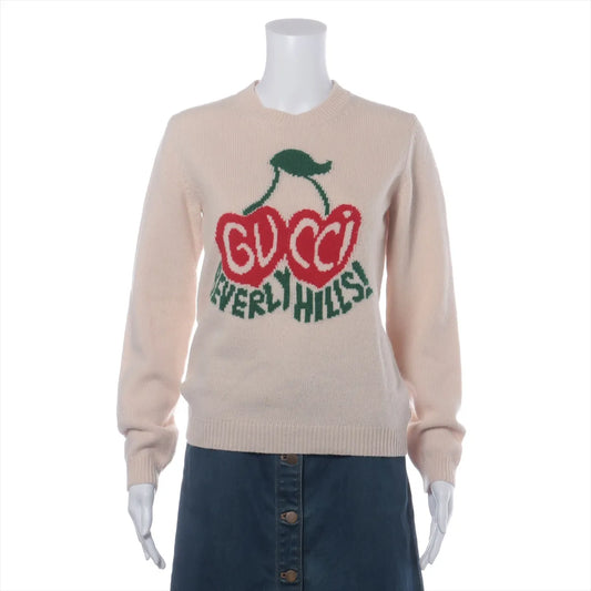Gucci Cherry Beverly Hills Wool Knit Beige