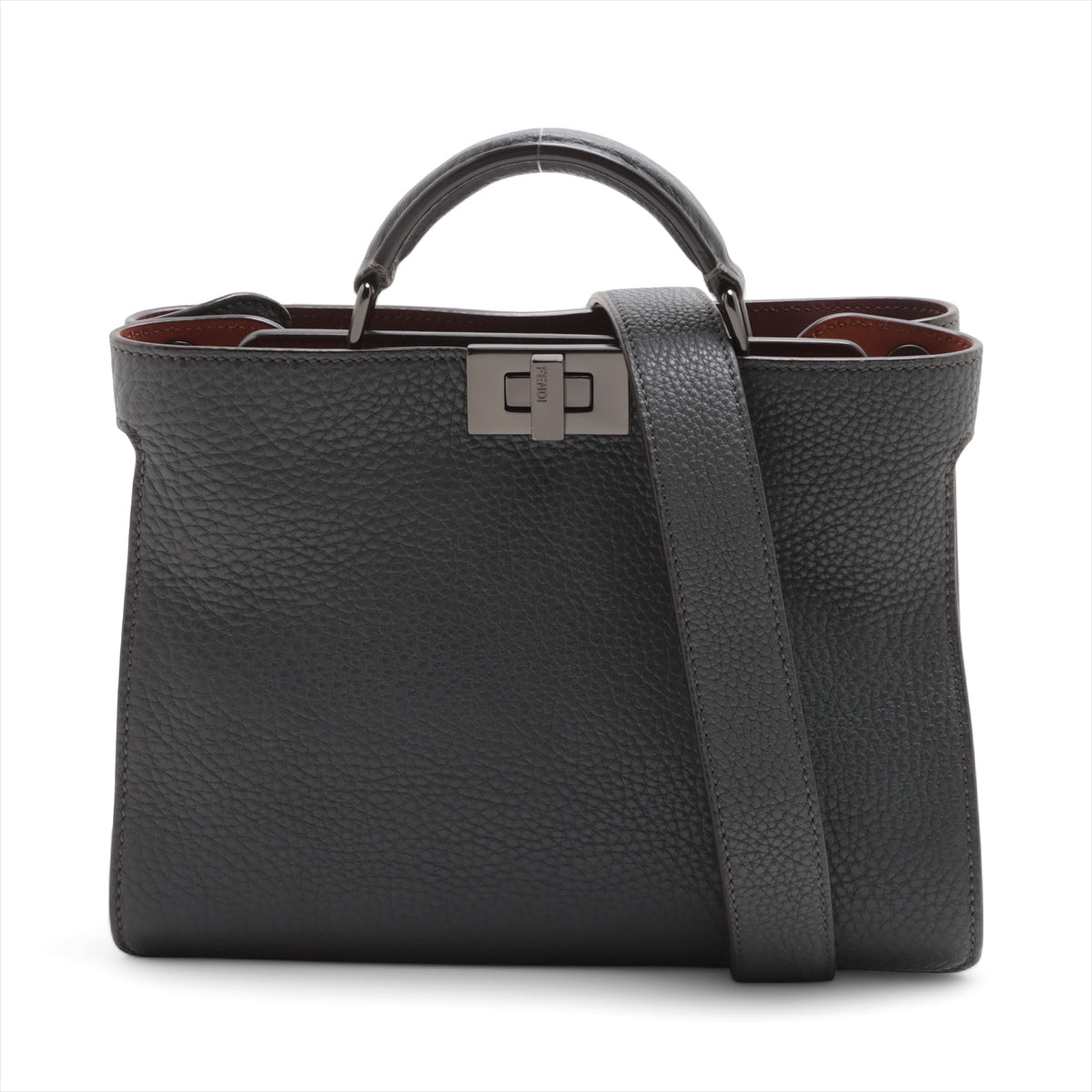 Fendi Peekaboo ISeeU Small Leather Two-Way Handbag Black * PREORDER *