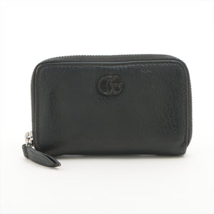 Gucci Double G  Leather Coin Purse Black