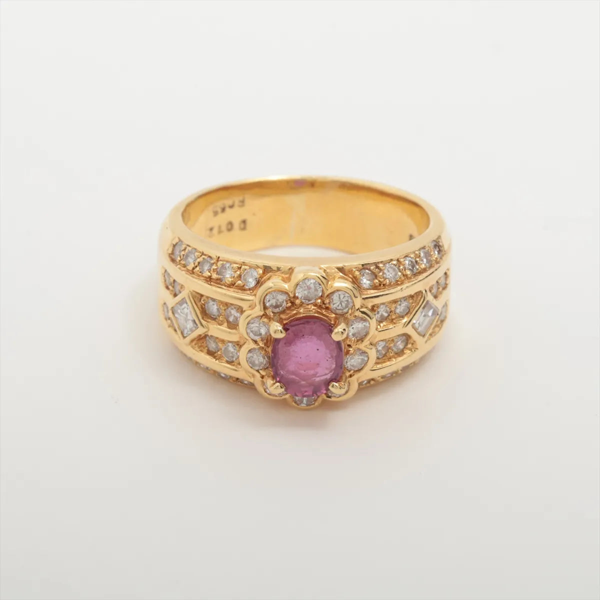Ruby Diamond Ring Yellow Gold