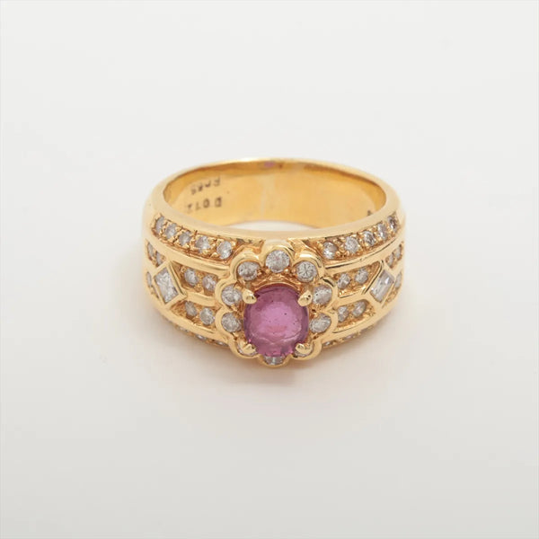 Ruby Diamond Ring Yellow Gold