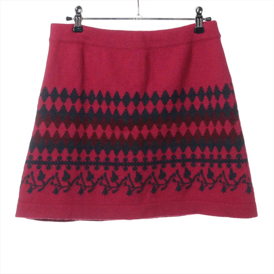 Chanel Knit Mini Skirt Red