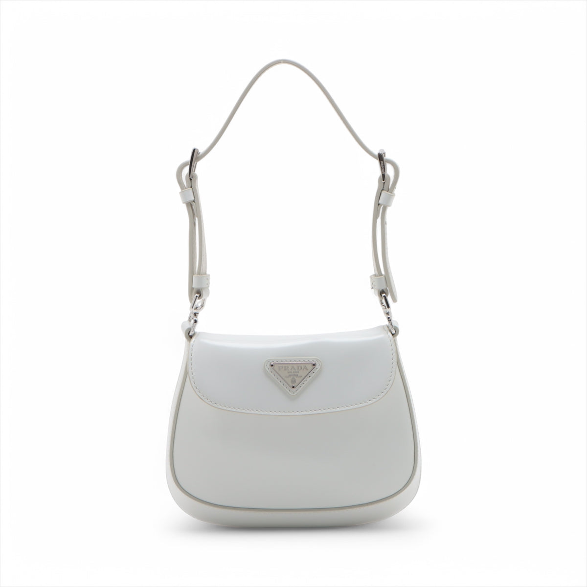 Prada Cleo Brushed Leather Shoulder Bag White * PREORDER *