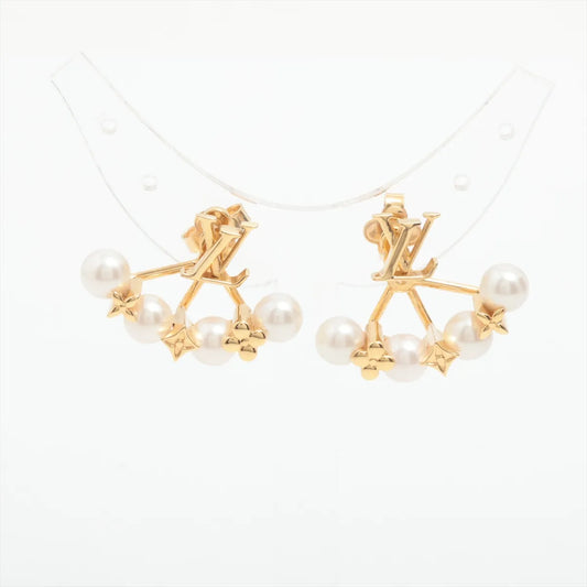Louis Vuitton Minigrams Pearl Earring