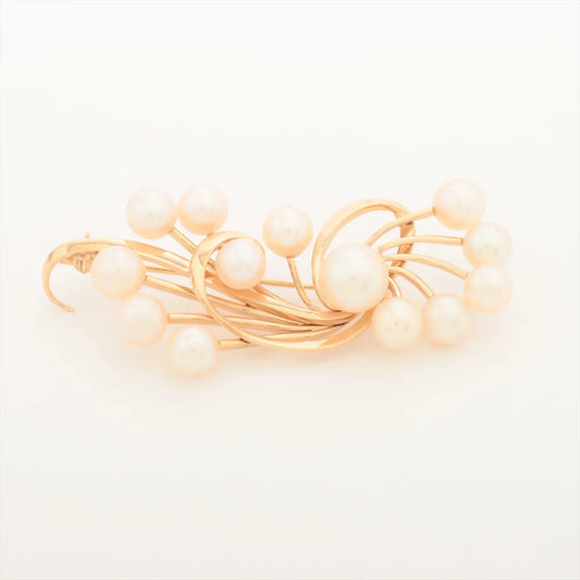 Mikimoto Pearl Brooch Yelllow Gold