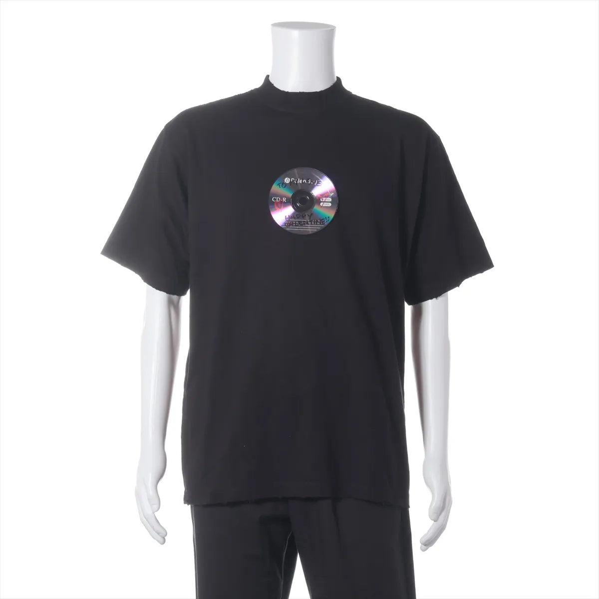 Balenciaga Disc Cotton T-shirt Black