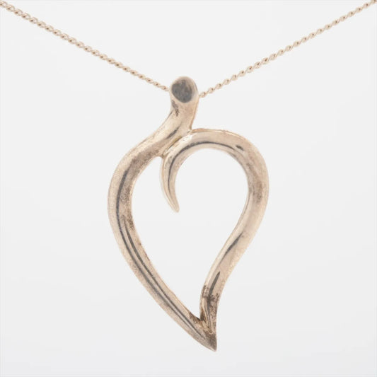Tiffany & Co. Heart Leaf Pendant Necklace Silver