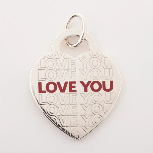 Tiffany & Co. Heart Tag Pendant Silver x Red