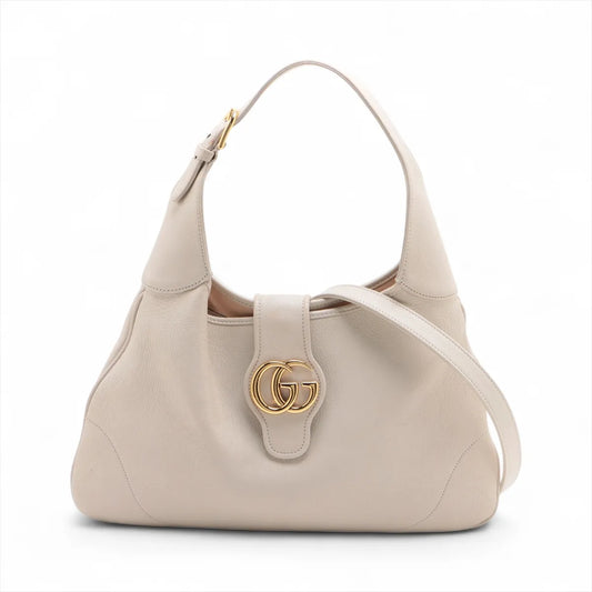 Gucci Aphrodite Medium Leather Shoulder Bag Beige