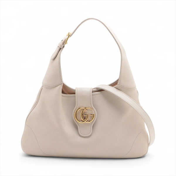 Gucci Aphrodite Medium Leather Shoulder Bag Beige