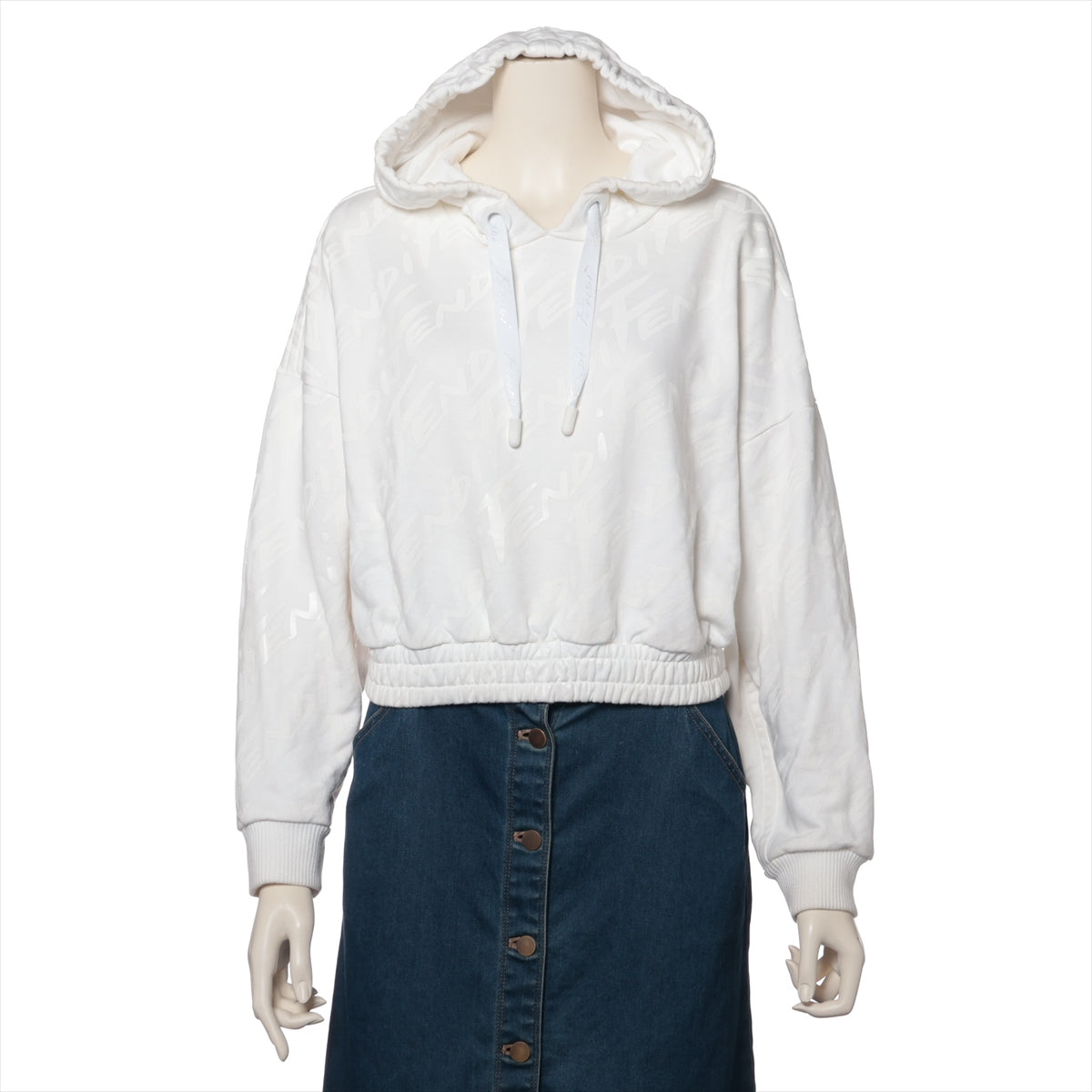 Fendi Cotton Hoodie White