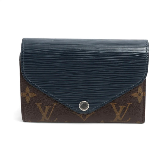 Louis Vuitton Monogram Epi Marie Lou Compact Wallet Blue