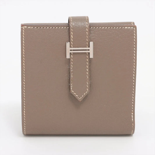 Hermès Bearn Recto Verso Compact Wallet Etoupe