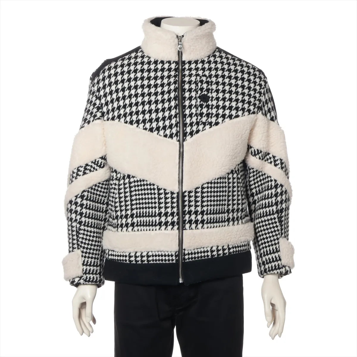Phenomenon Houndstooth Wool Jacket White x Black