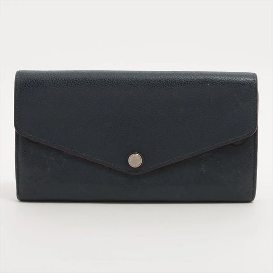 Louis Vuitton Monogram Empreinte Sarah Wallet Marine Rouge