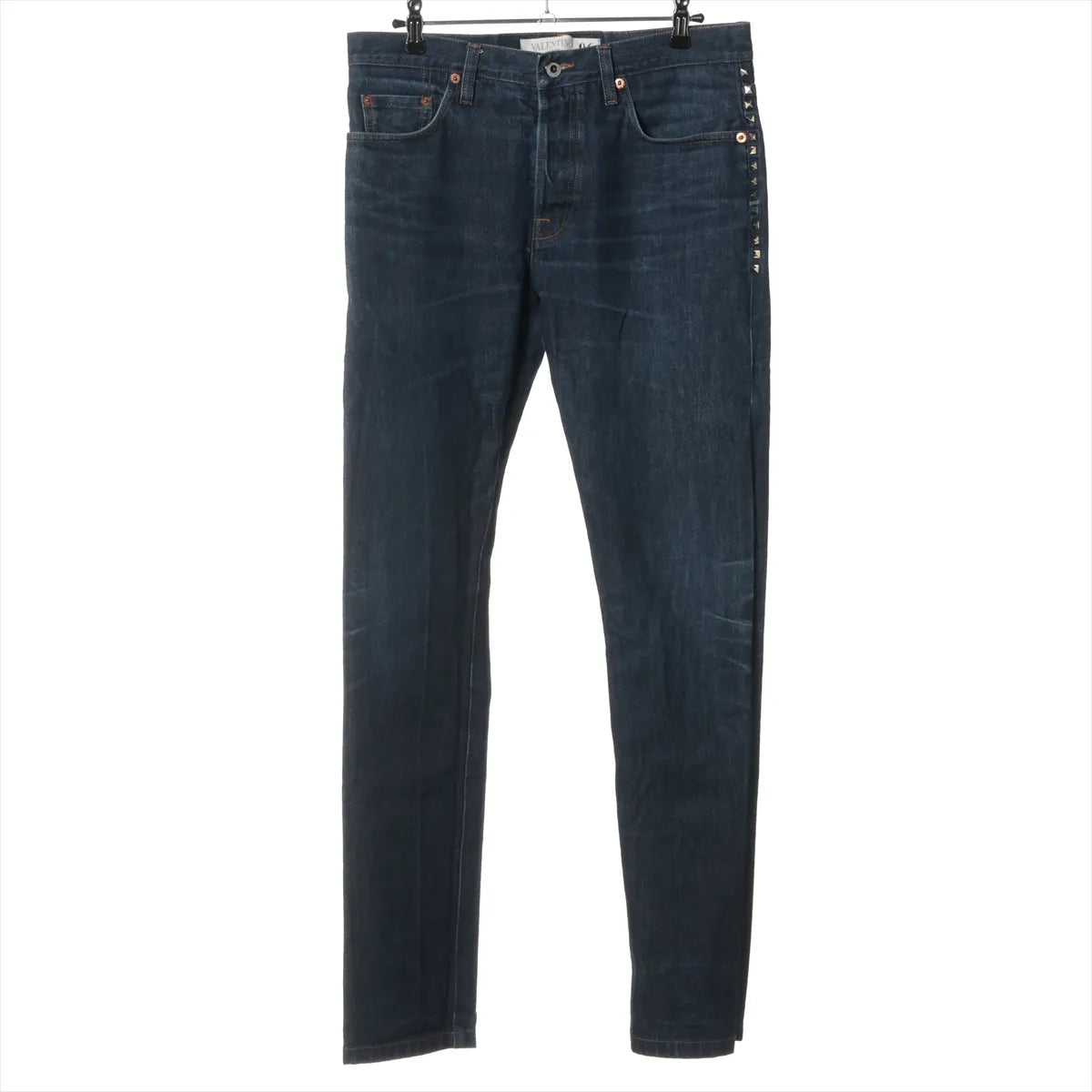 Valentino Cotton Denim Pants Dark Wash Blue